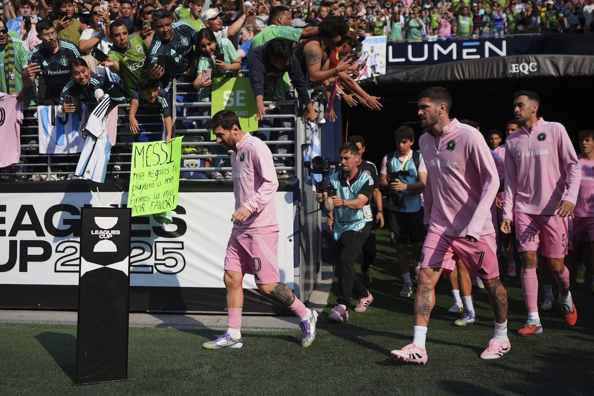 Lionel Messi en Inter Miami vs. Seattle Sounders, por la final de la Leagues Cup