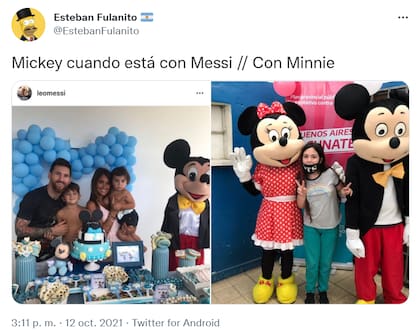 Lionel Messi también se coló en los memes del Mickey de la campaña de vacunación de niñas y niños en la provincia de Buenos Aires