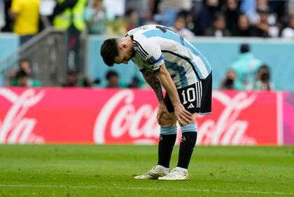 Lionel Messi tras la derrota de la selección argentina ante Arabia Saudita 