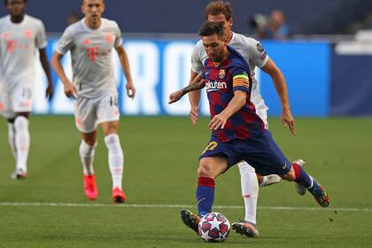 Lionel Messi tuvo un par de oportunidades en el primer tiempo