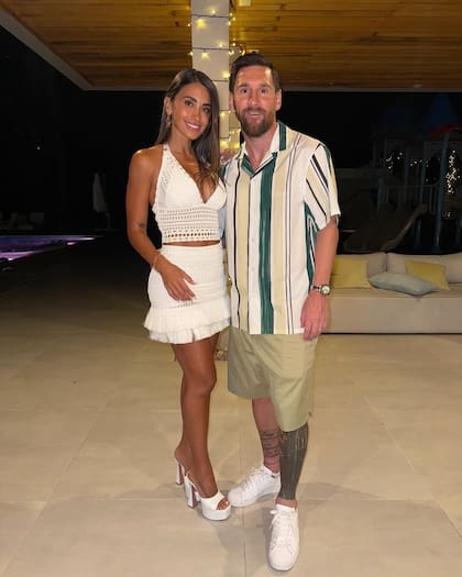 Lionel Messi y Anto Roccuzzo posaron juntos para celebrar el Año Nuevo