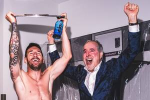 Lionel Messi y Jorge Más, el dueño de Inter Miami, celebraron el triunfo del equipo, que fue el mejor de la instancia regular