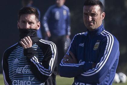 Lionel Messi y Lionel Scaloni