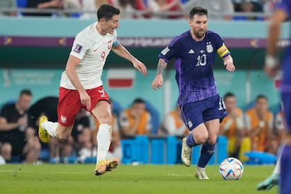Lionel Messi y Robert Lewandowski, en el reciente Argentina-Polonia