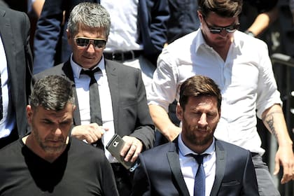 Messi y su padre, en Barcelona, en una foto de archivo