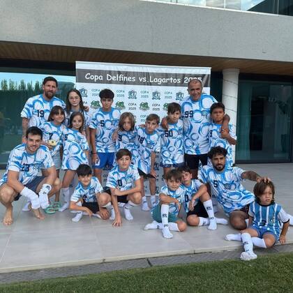 Lionel Messi y un partido de fútbol en familia (Foto: Instagram/@leomessi)