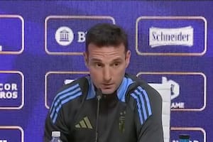 Lionel Scaloni en la conferencia de prensa del seleccionado argentino, antes del partido frente a Venezuela
