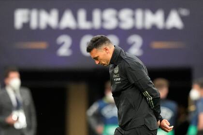 Lionel Scaloni, en Wembley, todo un símbolo del fútbol mundial