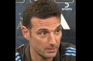 El extraño momento que vivió Scaloni en plena conferencia tras la goleada ante Puerto Rico