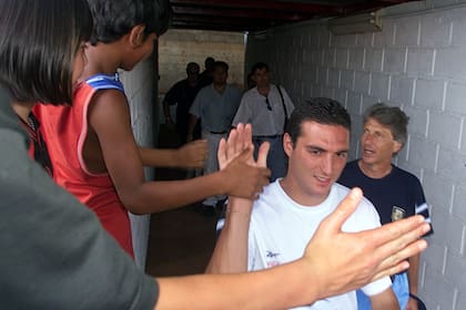 Lionel Scaloni y José Pekerman integrantes de la selección argentina en el Mundial 2006