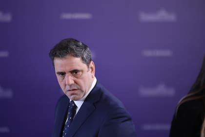 Guillermo Francos durante su primera conferencia de prensa como Jefe de Gabinete. Lisandro Catalán