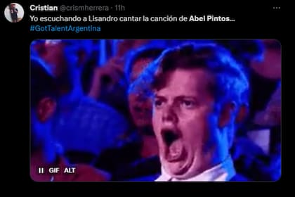 Lisandro conquistó al público pero no a Abel Pintos (Captura Twitter)