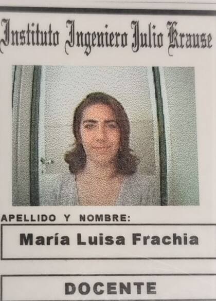 Lisi Fracchia, cuando era "la profe María Luisa"