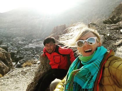 Lisselotte Diz en un viajé por Nepal