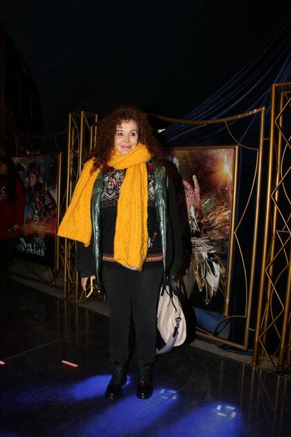 Lista para combatir el frio, la actriz Patricia Palmer también fue de la partida