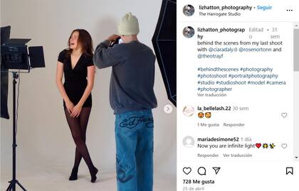 Liz Hatton en uno de sus últimos trabajos