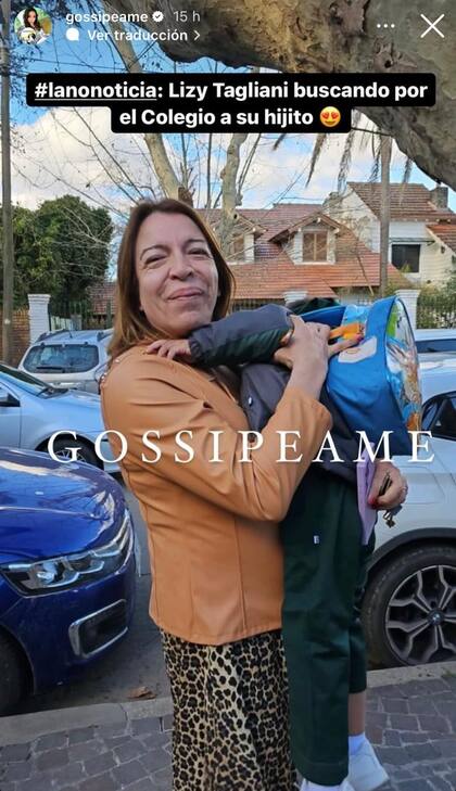 Lizy Tagliani junto a su hijo Tati (Foto: Instagram @gossipeame)