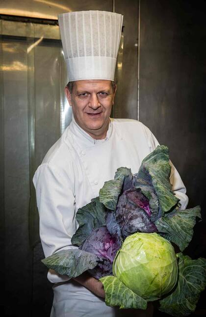 Chef ejecutivo del restaurante del Llao LLao, Federico Domínguez Fontán: orgullo por la cocina. 