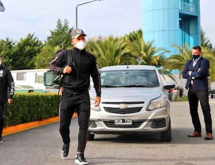 Llegada de Sergio Kun Agüero al predio de Ezeiza de AFA. 1/06/21