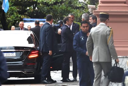 Llegada del presidente de Francia Emmanuel Macron a Casa Rosada.