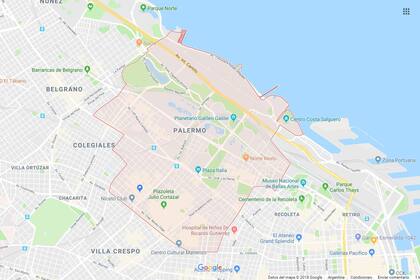 ¿Llegará un día en que Google Maps muestre la influencia de Palermo en la nomenclatura de los barrios porteños?