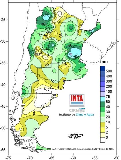 Lluvia acumulada del mes de enero hasta el 17 de enero de 2022