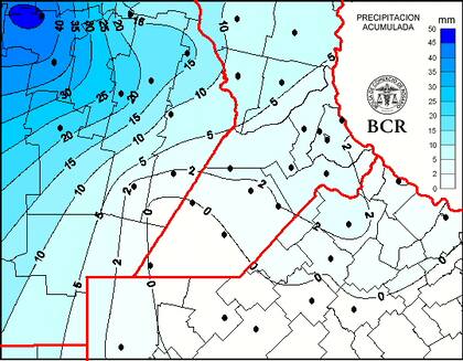 Lluvia de las ultimas 24 horas