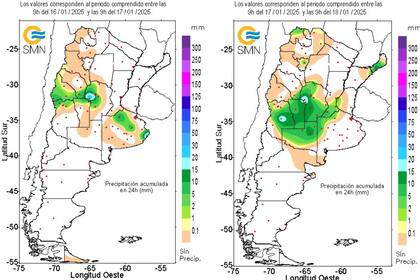 Lluvias del jueves y viernes