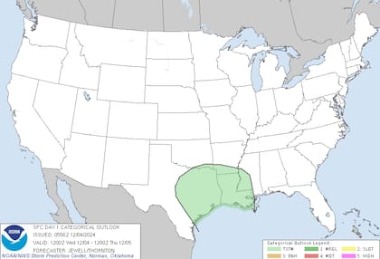 Lluvias en la costa del Golfo: el sur de Texas y Luisiana pueden enfrentar inundaciones repentinas debido a precipitaciones intensas