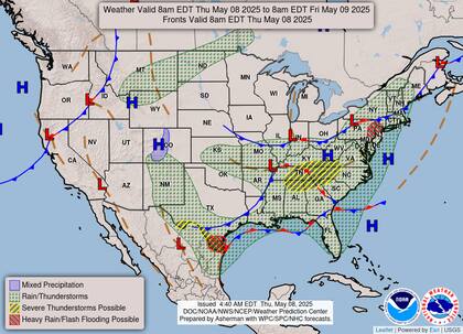 Lluvias intensas y riesgo de inundaciones repentinas en el noreste, especialmente en Pensilvania, Nueva Jersey y Nueva York