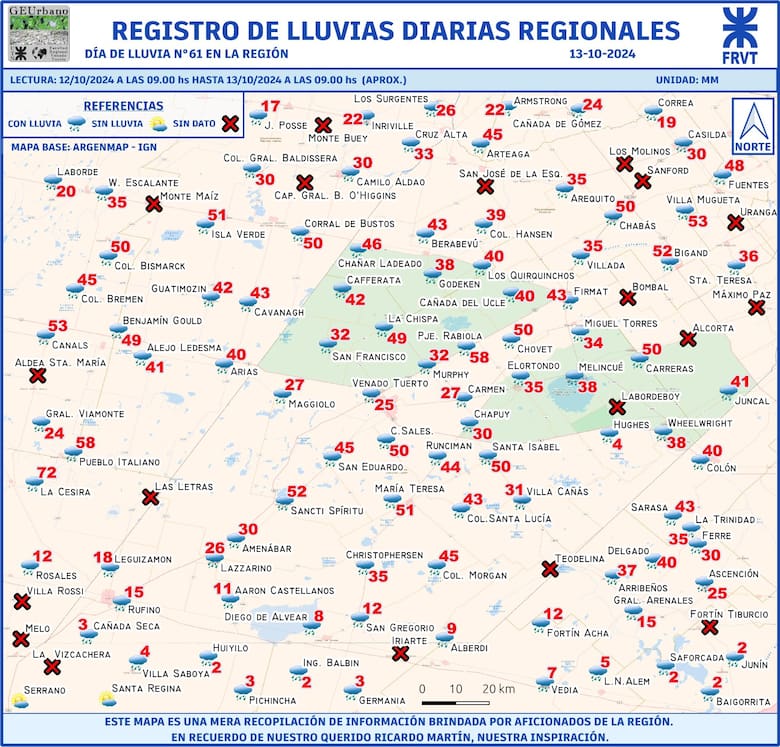 La lluvia que salva la campaña agrícola: buenos registros en Córdoba, Santa Fe y Buenos Aires