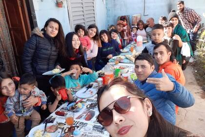 Los Herrera hicieron un asado para festejar el día del Padre