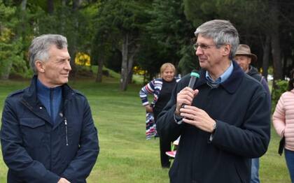 El expresidente Mauricio Macri respaldó a los candidatos de Juntos por el Cambio en la cordillera chubuntese. Foto: Red 43