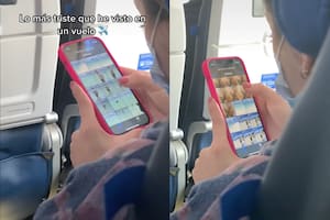 Grabó la “triste” actitud de la pasajera de adelante en el avión y la convirtió en viral