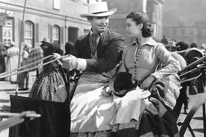 Clark Gable y Vivian Leigh en el film de 1939