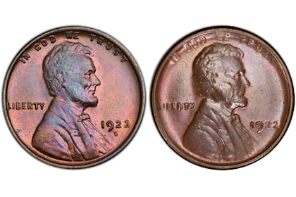 Lo que hace que esta moneda sea valiosa es un error de acuñación por la cual la marca de seca no fue impresa en algunas piezas (en la izquierda un ejemplar con la marca "D", en la derecha otro sin esta insignia)