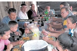 La inquietante foto de Loan rodeado de los sospechosos detenidos
