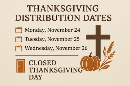 Loaves and Fishes Food Pantry publicó las fechas en las que entregarán alimentos por el Día de Acción de Gracias (Facebook/Loaves and Fishes of Apopka)