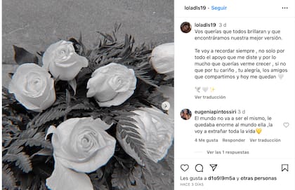 Lola de los Santos se despidió de Sherika con un mensaje en sus redes sociales