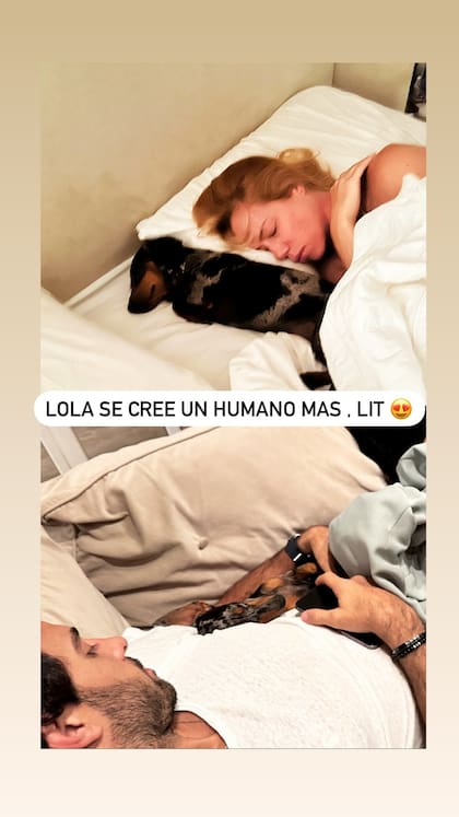 Lola, la mascota de Nicole que la sigue a todos lados