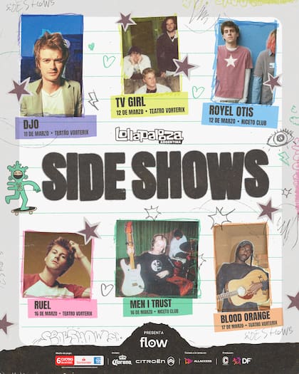 Lollapalooza anuncia los sideshows para su edición 2026 en la Argentina