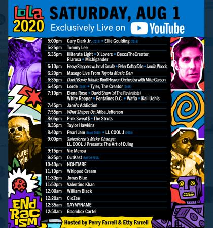 Lollapalooza virtual 2020, sábado