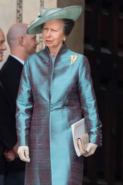 LONDON, ENGLAND - JUNE 03: Princess Anne, Princess Royal attends a National Service of Thanksgiving for the Queens reign at St Pauls Cathedral on June 3, 2022 in London, England. The Platinum Jubilee of Elizabeth II is being celebrated from June 2 to June 5, 2022, in the UK and Commonwealth to mark the 70th anniversary of the accession of Queen Elizabeth II on 6 February 1952. (Photo by Mark Cuthbert/UK Press via Getty Images)