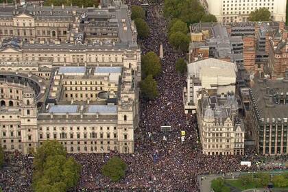La zona del Parlamento se llenó de manifestantes contra el Brexit