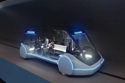 LOOP. La visión del multifacético empresario Elon Musk pasa por estos vehículos de conmutación subterráneos