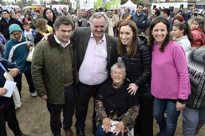 López Medrano, De la Torre, Vidal y Stanley, ayer, en una actividad en San Miguel