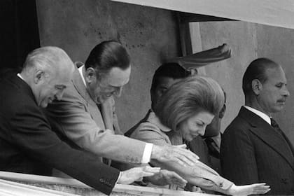 López Rega, Perón y su esposa, en una imagen de 1973