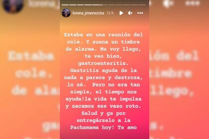 Lorena Jiménez habló sobre la salud de su padre (Foto Instagram @lorena_jimenezcba)