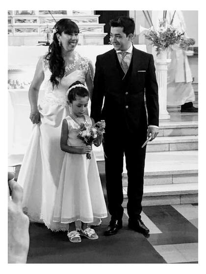 Lorena y Leandro se casaron en 2019.