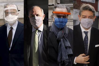 Rosenkrantz, Lorenzetti, Maqueda y Rosatti, ayer, antes de la reunión clave de la Corte
